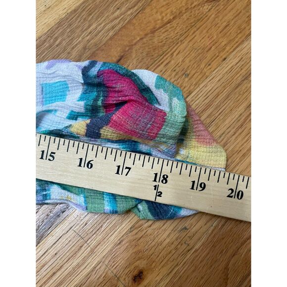 Ali Miles Women's S Green Button-Up Rayon Shirt Tunic Artsy Coastal Cottage Boho - Picture 7 of 9